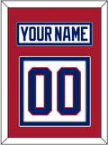 Montreal Nameplate & Number (Back) - Home White (1984-1997) - Double Mat 2