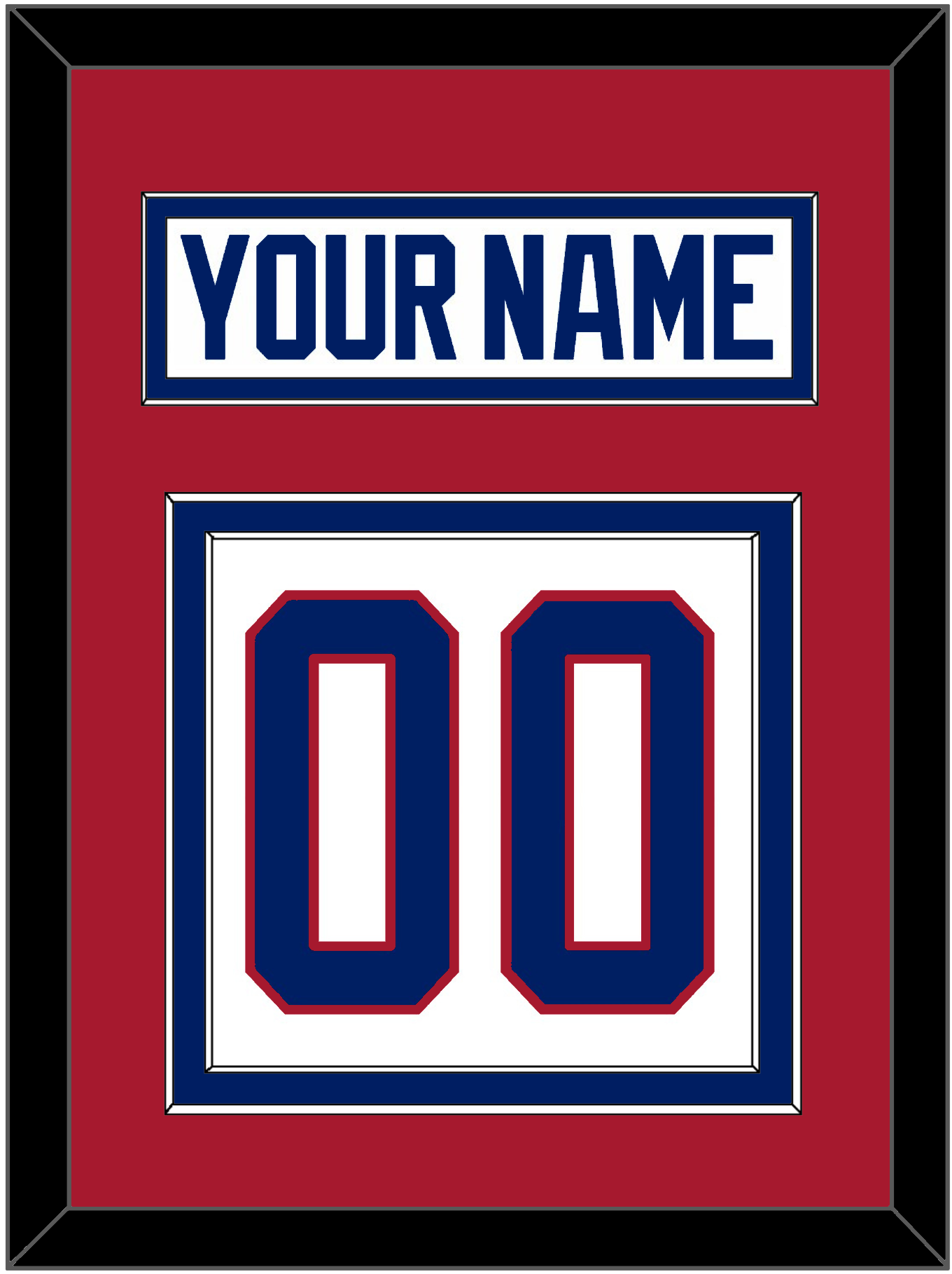 Montreal Nameplate & Number (Back) - Home White (1984-1997) - Signature Tier 2
