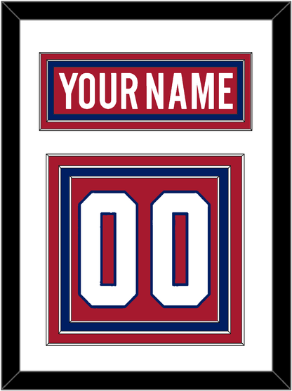 Montreal Nameplate & Number (Back) - Road/Home Red (1997-2007) - Premier Tier 1