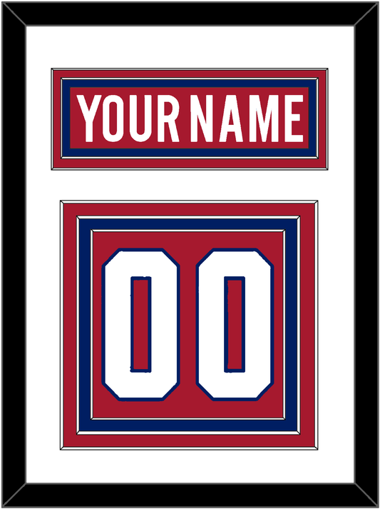 Montreal Nameplate & Number (Back) - Home Red - Premier Tier 1