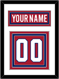 Montreal Nameplate & Number (Back) - Home Red - Triple Mat 1