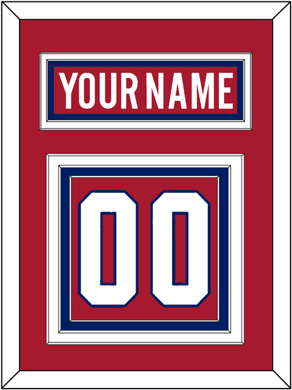 Montreal Nameplate & Number (Back) - Road/Home Red (1997-2007) - Premier Tier 2
