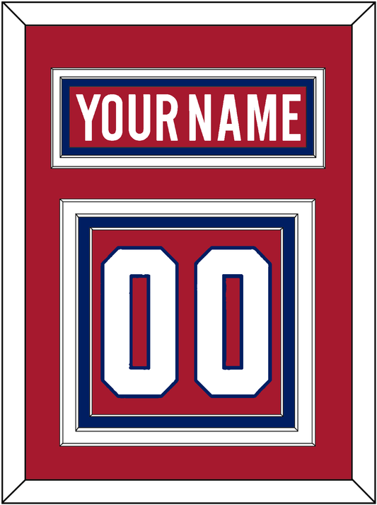 Montreal Nameplate & Number (Back) - Home Red - Premier Tier 2