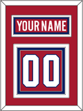 Montreal Nameplate & Number (Back) - Home Red - Triple Mat 2