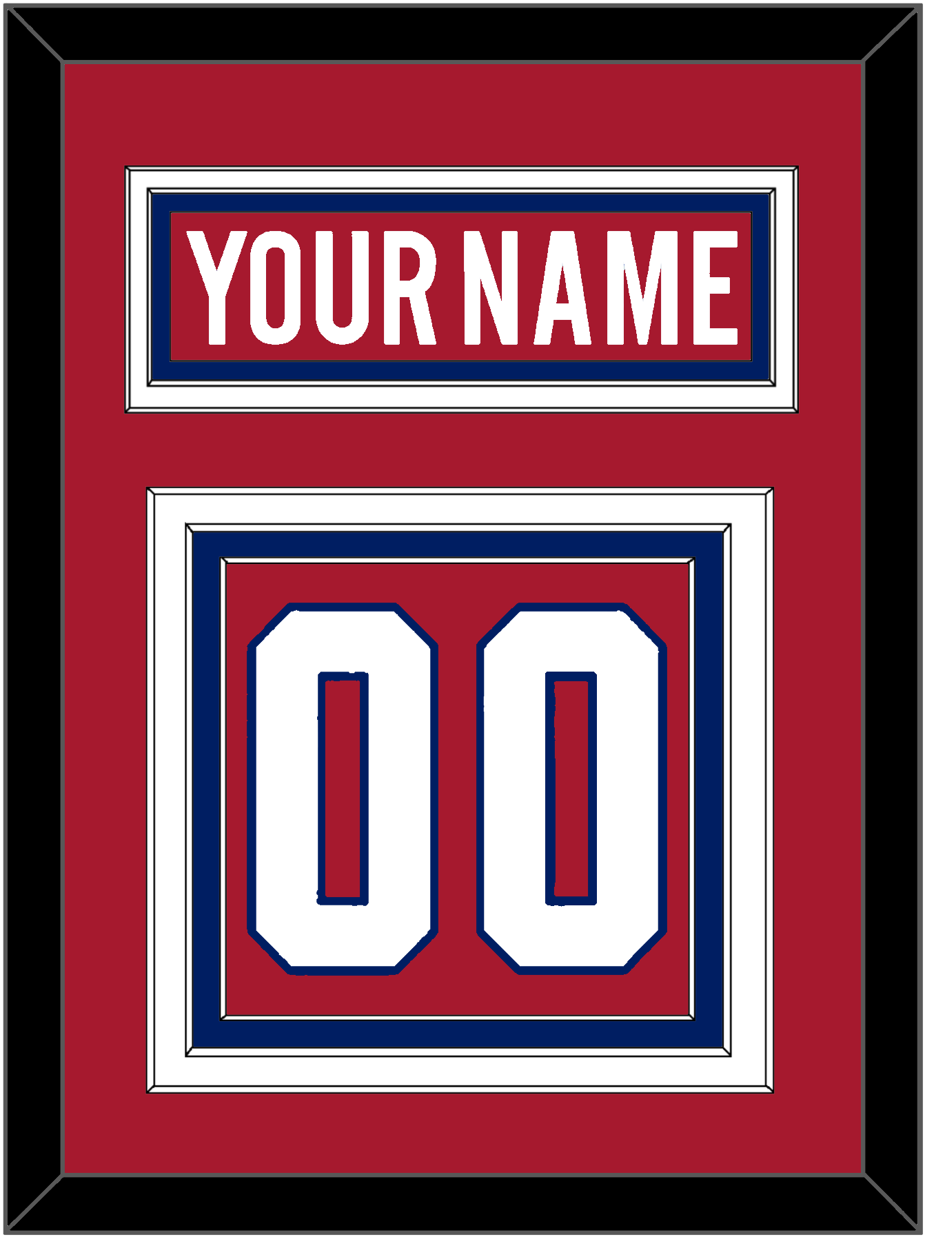 Montreal Nameplate & Number (Back) - Road/Home Red (1997-2007) - Premier Tier 2