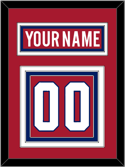 Montreal Nameplate & Number (Back) - Road/Home Red (1997-2007) - Premier Tier 2