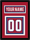 Montreal Nameplate & Number (Back) - Home Red - Triple Mat 2