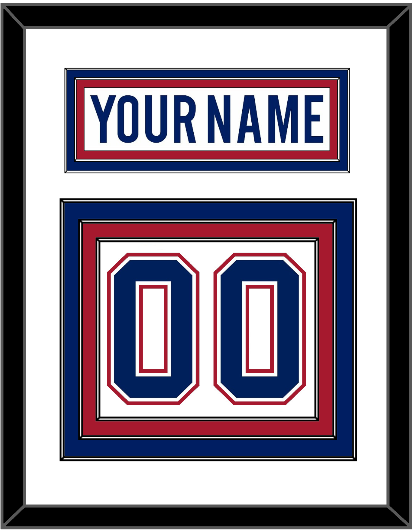 Montreal Nameplate & Number (Back) - Home/Road White (1997-2007) - Premier Tier 1