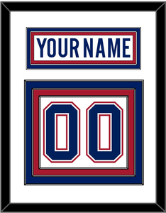 Montreal Nameplate & Number (Back) - Road White - Triple Mat 1