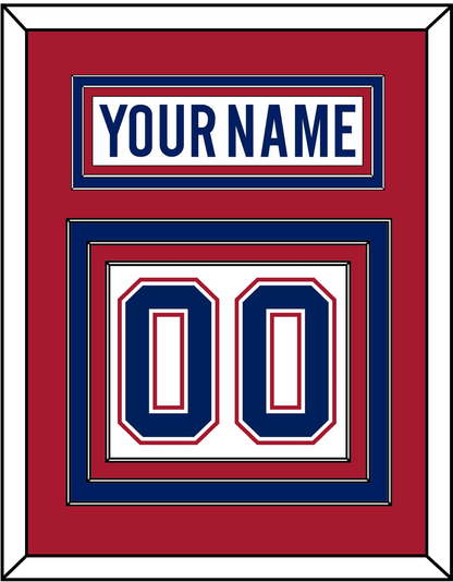 Montreal Nameplate & Number (Back) - Home/Road White (1997-2007) - Premier Tier 2