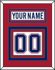 Montreal Nameplate & Number (Back) - Road White - Triple Mat 2