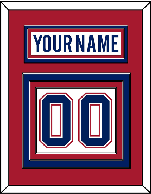 Montreal Nameplate & Number (Back) - Road White - Triple Mat 2