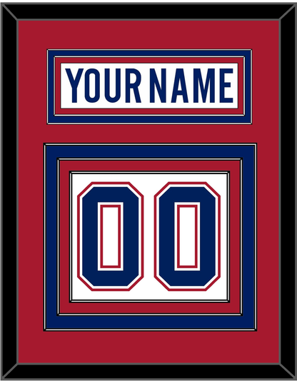 Montreal Nameplate & Number (Back) - Home/Road White (1997-2007) - Premier Tier 2