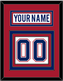 Montreal Nameplate & Number (Back) - Road White - Triple Mat 2