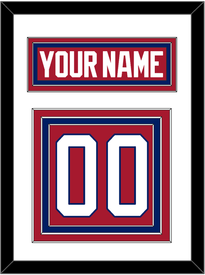 Montreal Nameplate & Number (Back) - Road Red (1984-1997) - Premier Tier 1