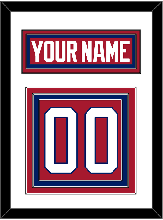 Montreal Nameplate & Number (Back) - Road Red (1984-1997) - Premier Tier 1