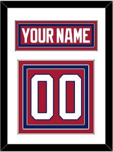 Montreal Nameplate & Number (Back) - Road Red (1984-1997) - Triple Mat 1