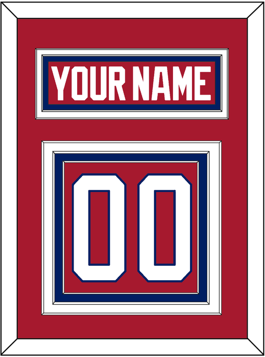 Montreal Nameplate & Number (Back) - Road Red (1984-1997) - Premier Tier 2