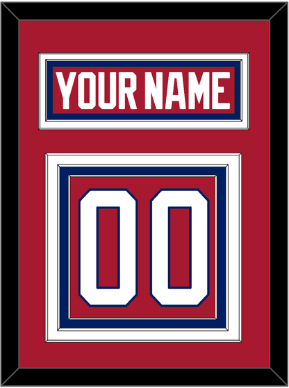 Montreal Nameplate & Number (Back) - Road Red (1984-1997) - Premier Tier 2