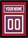 Montreal Nameplate & Number (Back) - Road Red (1984-1997) - Triple Mat 2