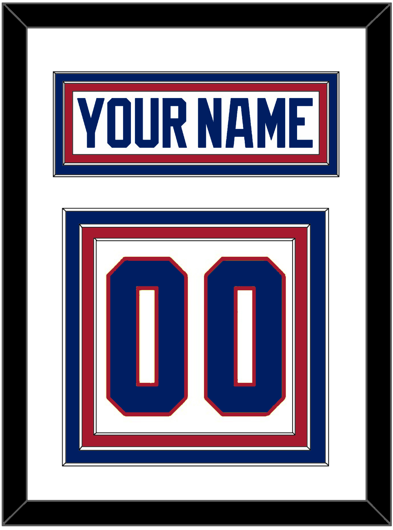 Montreal Nameplate & Number (Back) - Home White (1984-1997) - Premier Tier 1