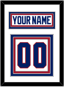 Montreal Nameplate & Number (Back) - Home White (1984-1997) - Triple Mat 1