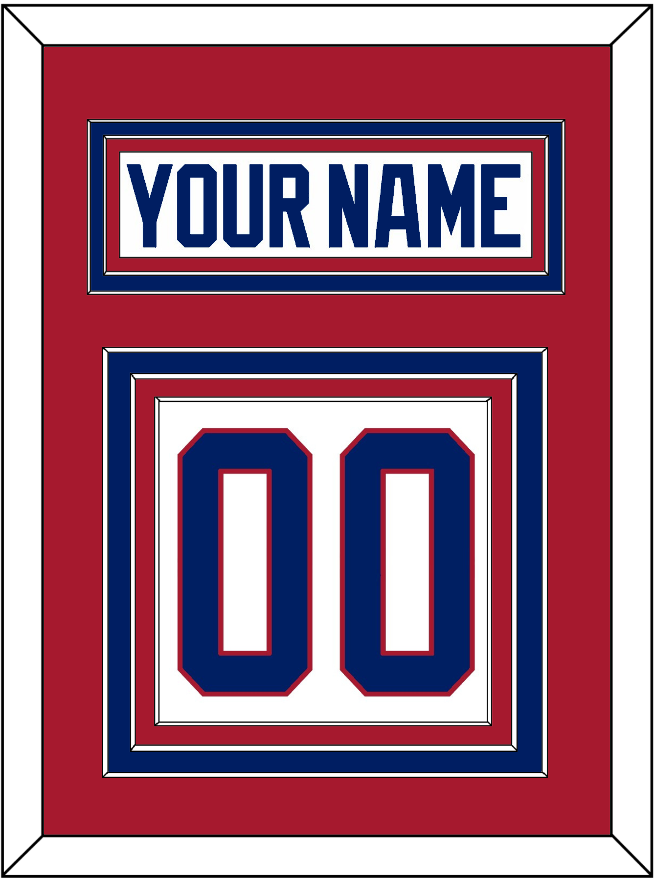 Montreal Nameplate & Number (Back) - Home White (1984-1997) - Premier Tier 2