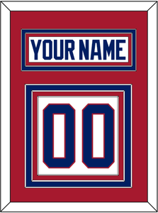 Montreal Nameplate & Number (Back) - Home White (1984-1997) - Triple Mat 2