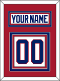 Montreal Nameplate & Number (Back) - Home White (1984-1997) - Triple Mat 2