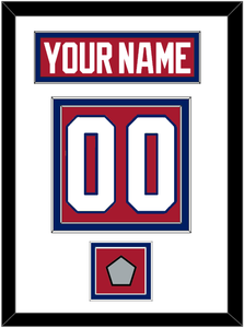 Montreal Nameplate & Number (Back) With Stanley Cup Finals Patch - Road Red (1984-1997) - Double Mat 1