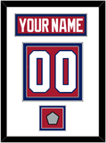 Montreal Nameplate & Number (Back) With Stanley Cup Champions Patch - Road Red (1984-1997) - Double Mat 1