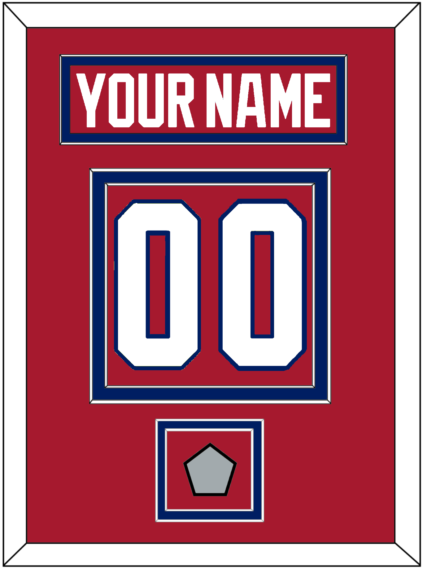 Montreal Nameplate & Number (Back) With Stanley Cup Finals Patch - Road Red (1984-1997) - Signature Tier 2