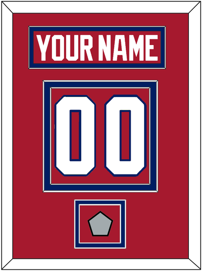 Montreal Nameplate & Number (Back) With Stanley Cup Finals Patch - Road Red (1984-1997) - Signature Tier 2
