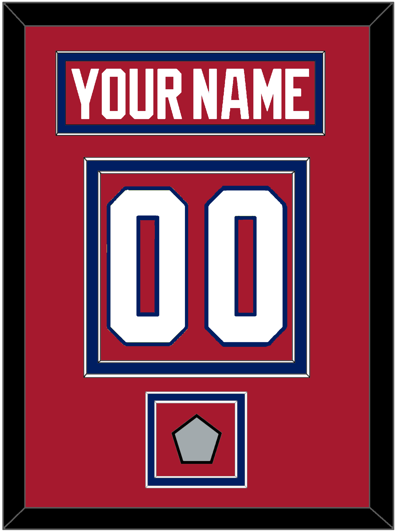 Montreal Nameplate & Number (Back) With Stanley Cup Champions Patch - Road Red (1984-1997) - Signature Tier 2