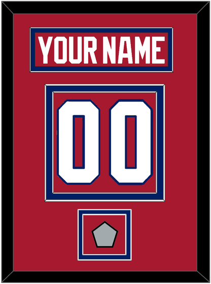 Montreal Nameplate & Number (Back) With Stanley Cup Finals Patch - Road Red (1984-1997) - Signature Tier 2