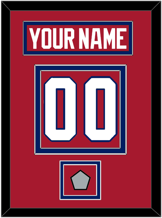 Montreal Nameplate & Number (Back) With Stanley Cup Finals Patch - Road Red (1984-1997) - Signature Tier 2