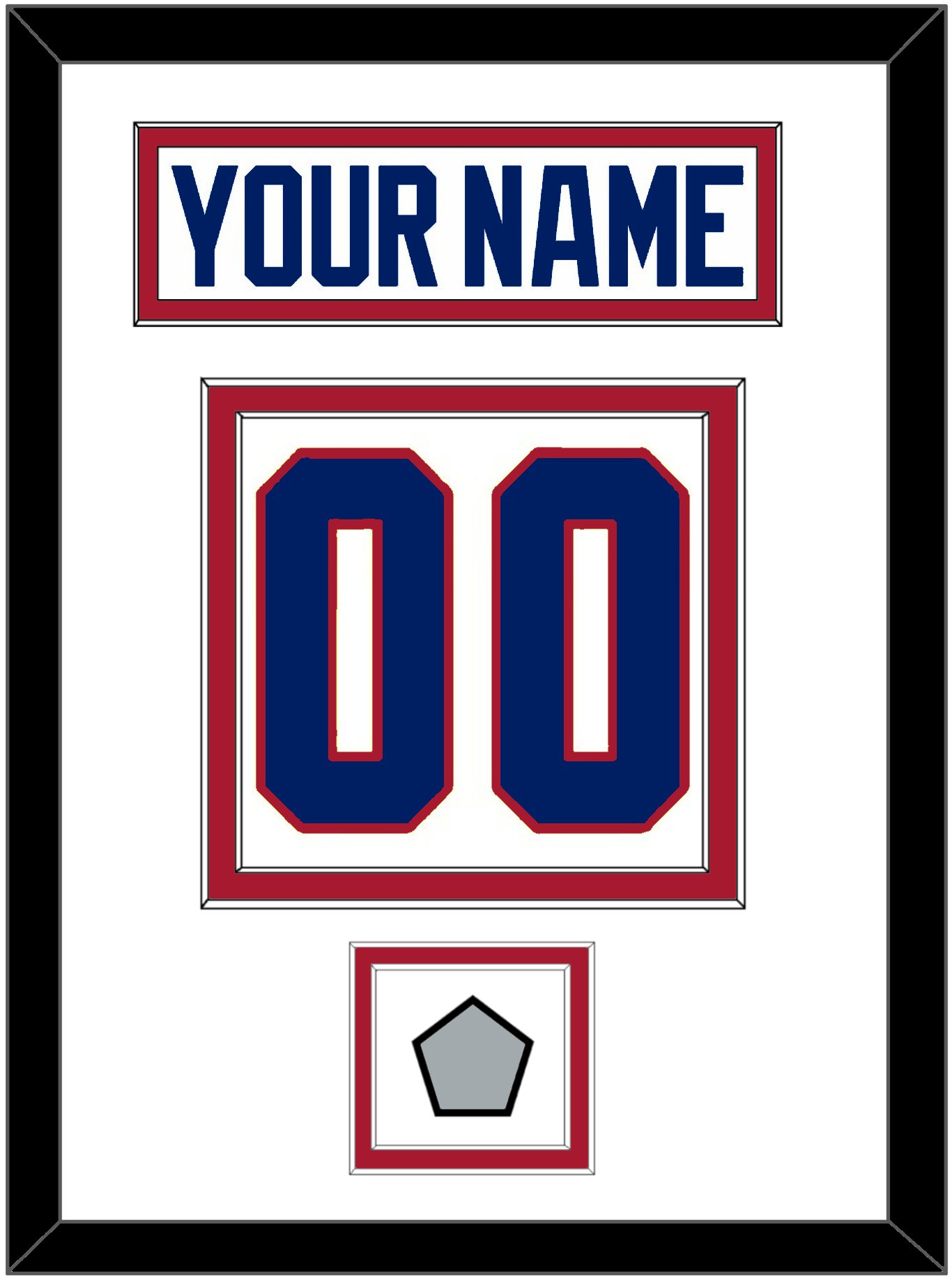 Montreal Nameplate & Number (Back) With Stanley Cup Champions Patch - Home White (1984-1997) - Signature Tier 1