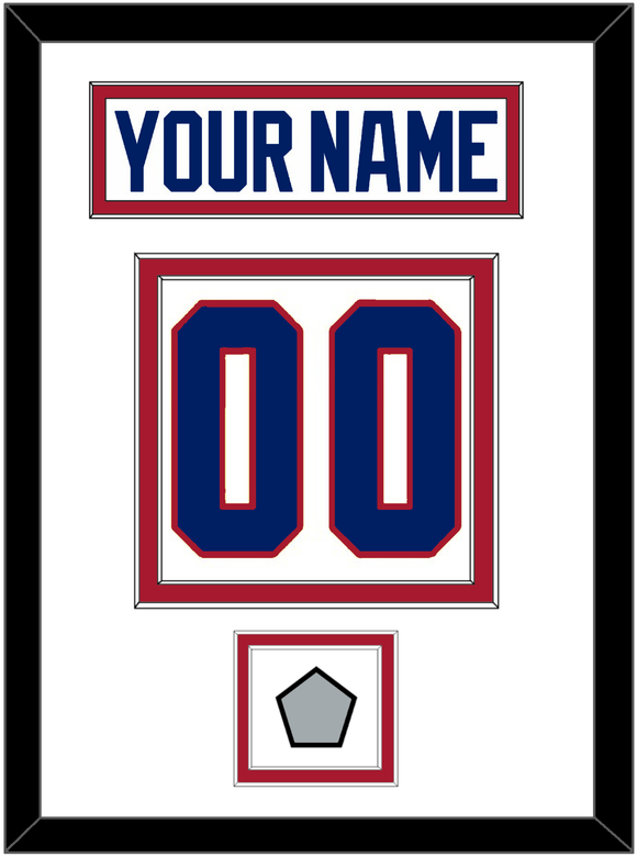 Montreal Nameplate & Number (Back) With Stanley Cup Champions Patch - Home White (1984-1997) - Double Mat 1