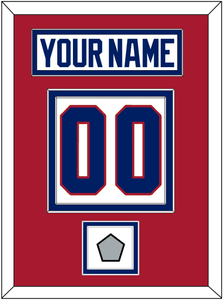 Montreal Nameplate & Number (Back) With Stanley Cup Finals Patch - Home White (1984-1997) - Double Mat 2