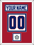 Montreal Nameplate & Number (Back) With Stanley Cup Champions Patch - Home White (1984-1997) - Double Mat 2