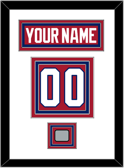 Montreal Nameplate & Number (Back) With Stanley Cup Champions Patch - Road Red (1984-1997) - Premier Tier 1