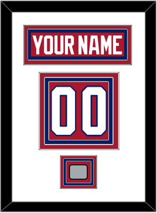 Montreal Nameplate & Number (Back) With Stanley Cup Finals Patch - Road Red (1984-1997) - Triple Mat 1