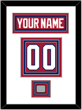 Montreal Nameplate & Number (Back) With Stanley Cup Finals Patch - Road Red (1984-1997) - Triple Mat 1