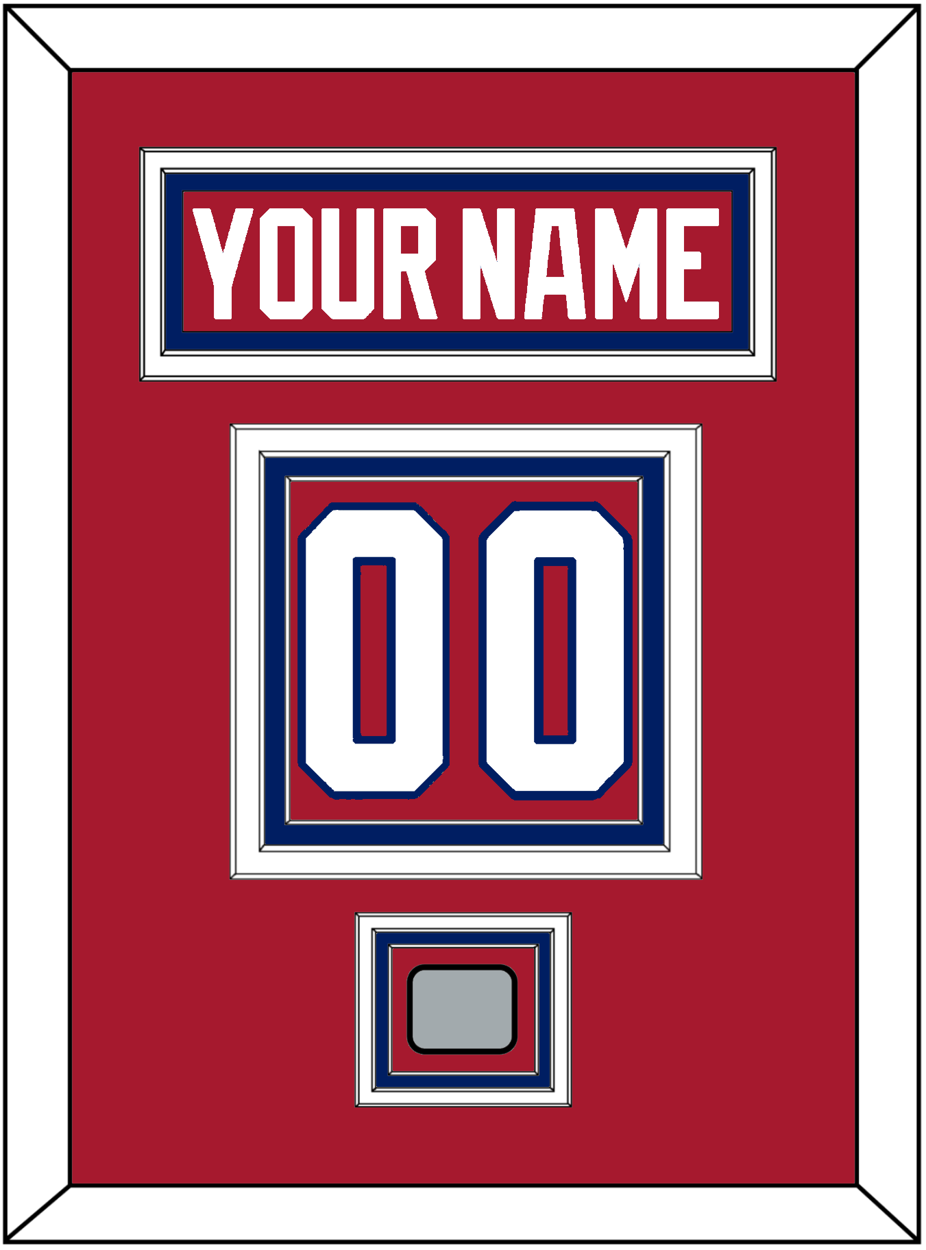 Montreal Nameplate & Number (Back) With Stanley Cup Champions Patch - Road Red (1984-1997) - Premier Tier 2
