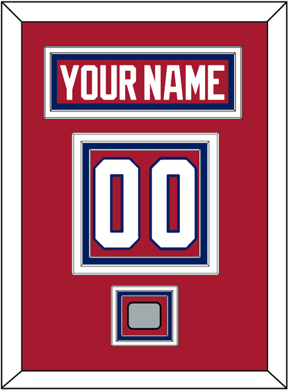 Montreal Nameplate & Number (Back) With Stanley Cup Champions Patch - Road Red (1984-1997) - Premier Tier 2