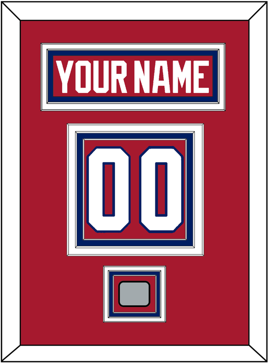Montreal Nameplate & Number (Back) With Stanley Cup Finals Patch - Road Red (1984-1997) - Premier Tier 2