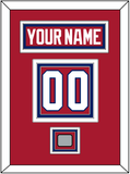 Montreal Nameplate & Number (Back) With Stanley Cup Finals Patch - Road Red (1984-1997) - Triple Mat 2