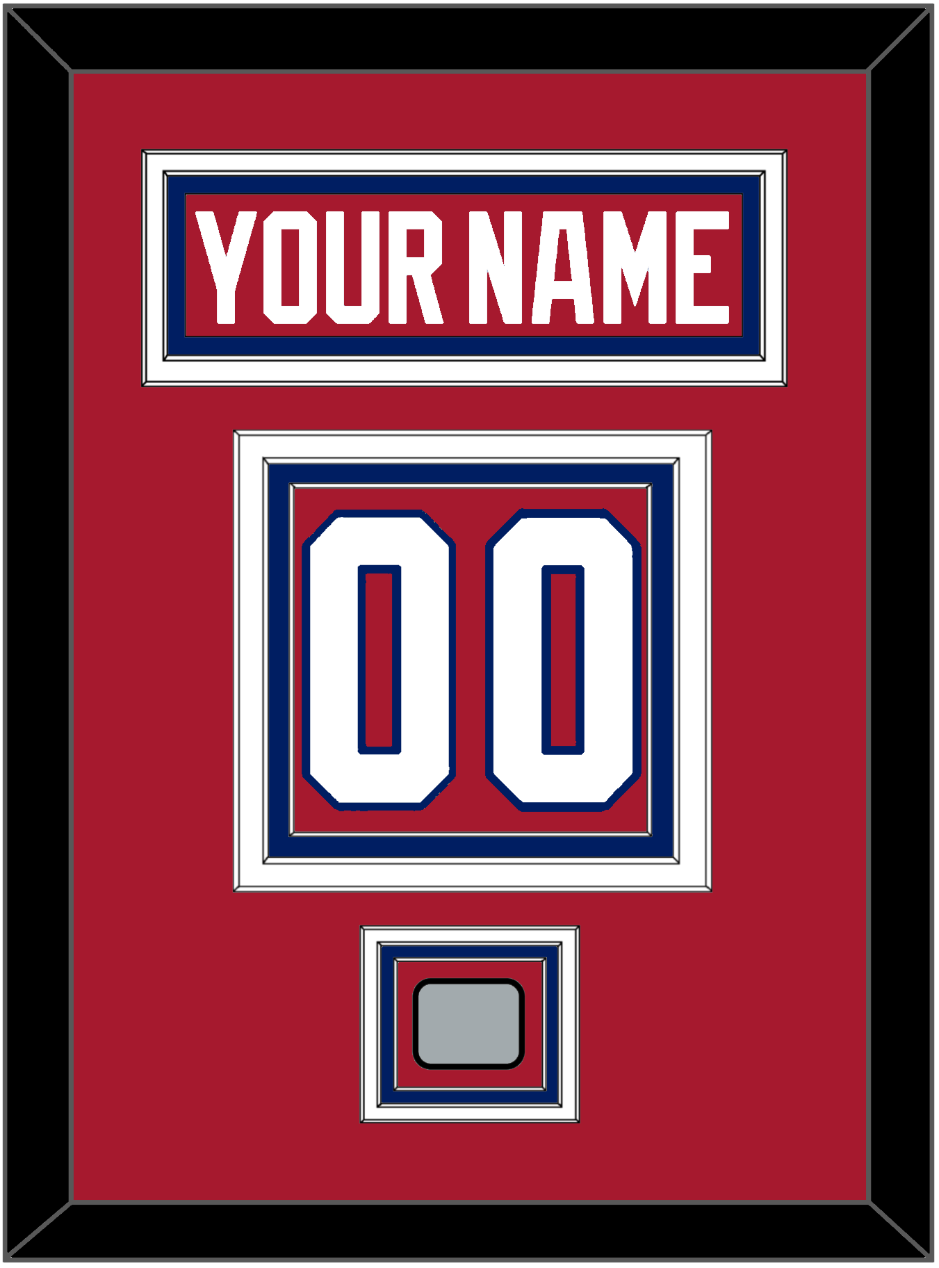 Montreal Nameplate & Number (Back) With Stanley Cup Finals Patch - Road Red (1984-1997) - Premier Tier 2