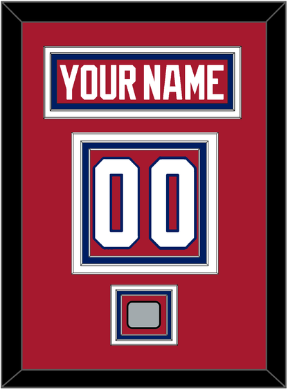 Montreal Nameplate & Number (Back) With Stanley Cup Finals Patch - Road Red (1984-1997) - Premier Tier 2