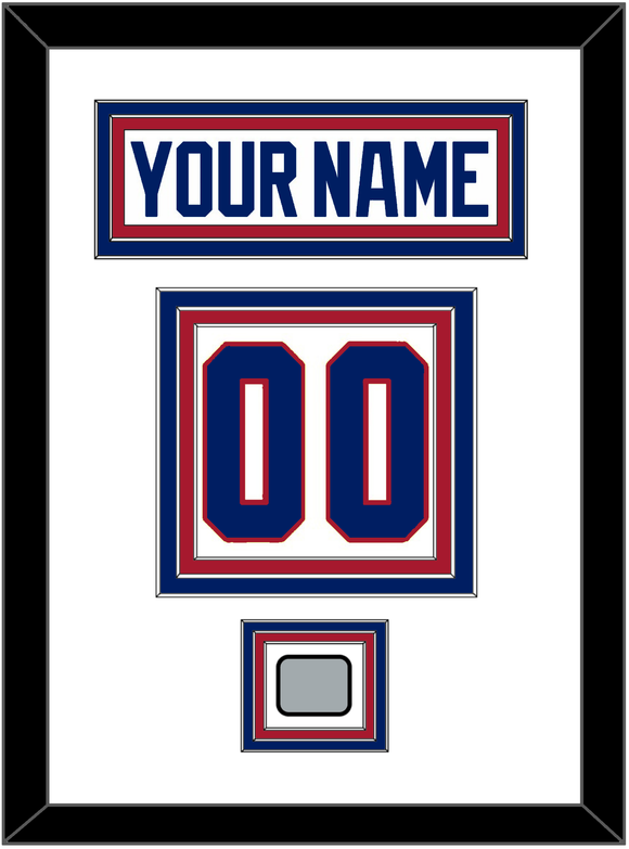 Montreal Nameplate & Number (Back) With Stanley Cup Champions Patch - Home White (1984-1997) - Triple Mat 1